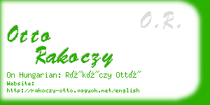 otto rakoczy business card